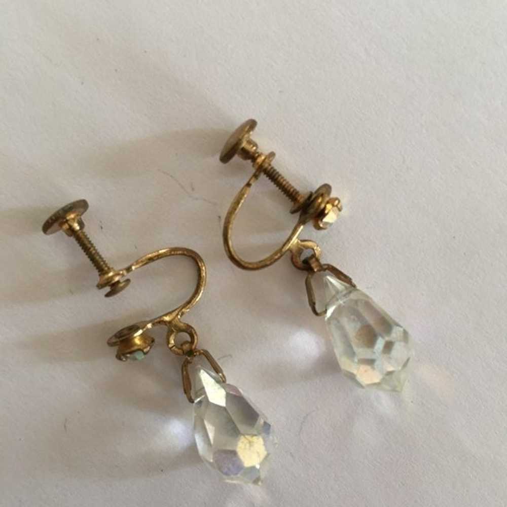 crystal tear drop earrings - image 3