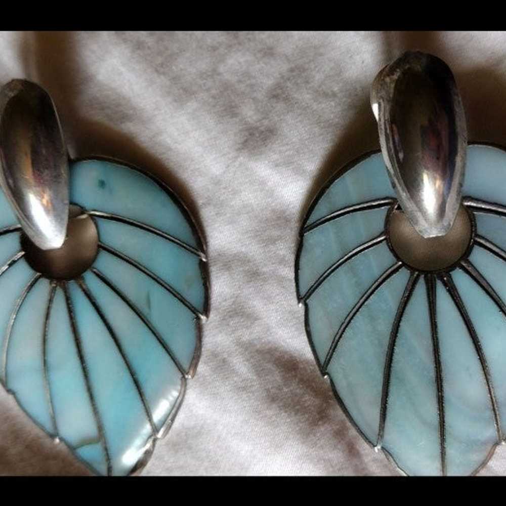 2 pair of vintage abalone Earrings. - image 10