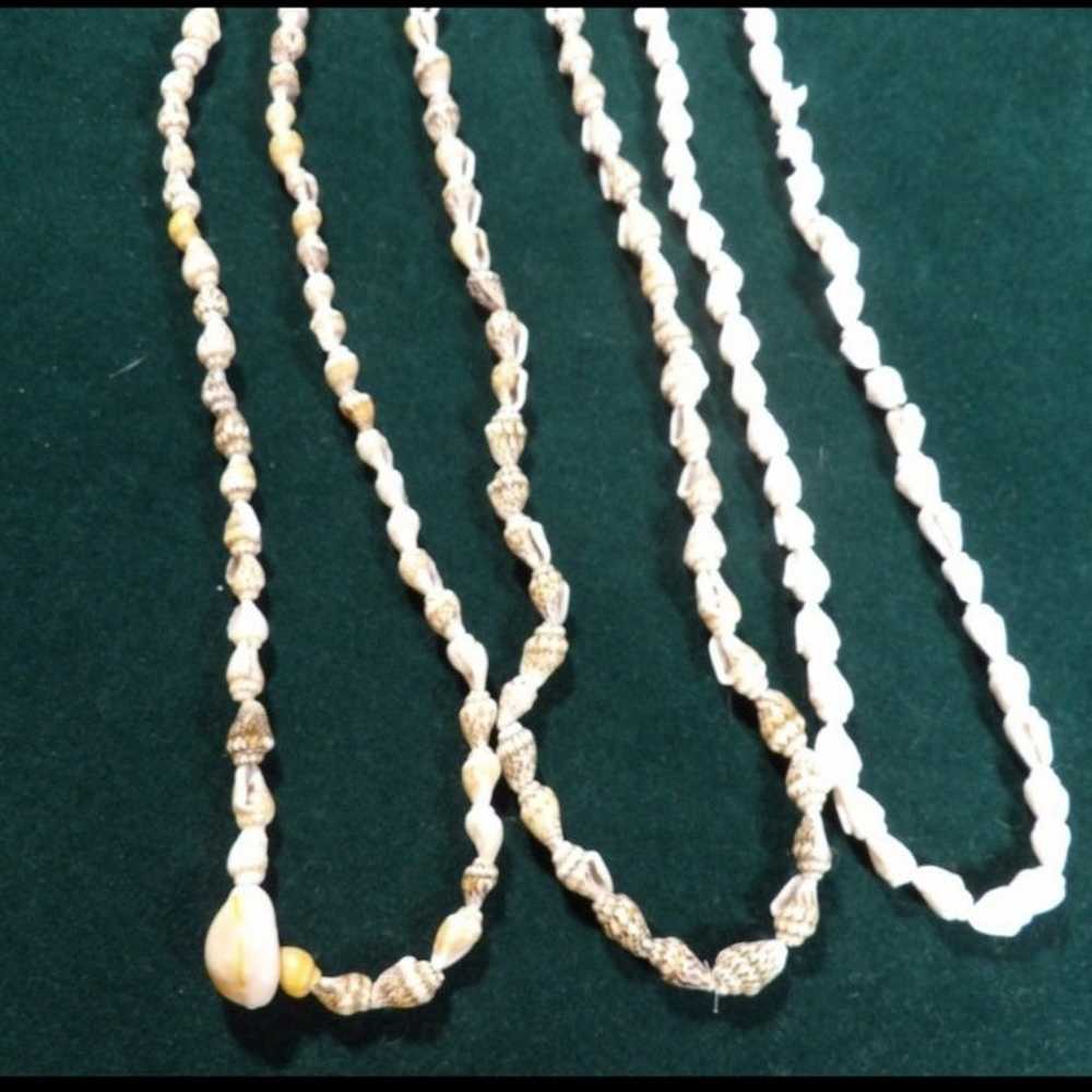 (3) Vintage Necklaces Sea Shell 18" - image 1