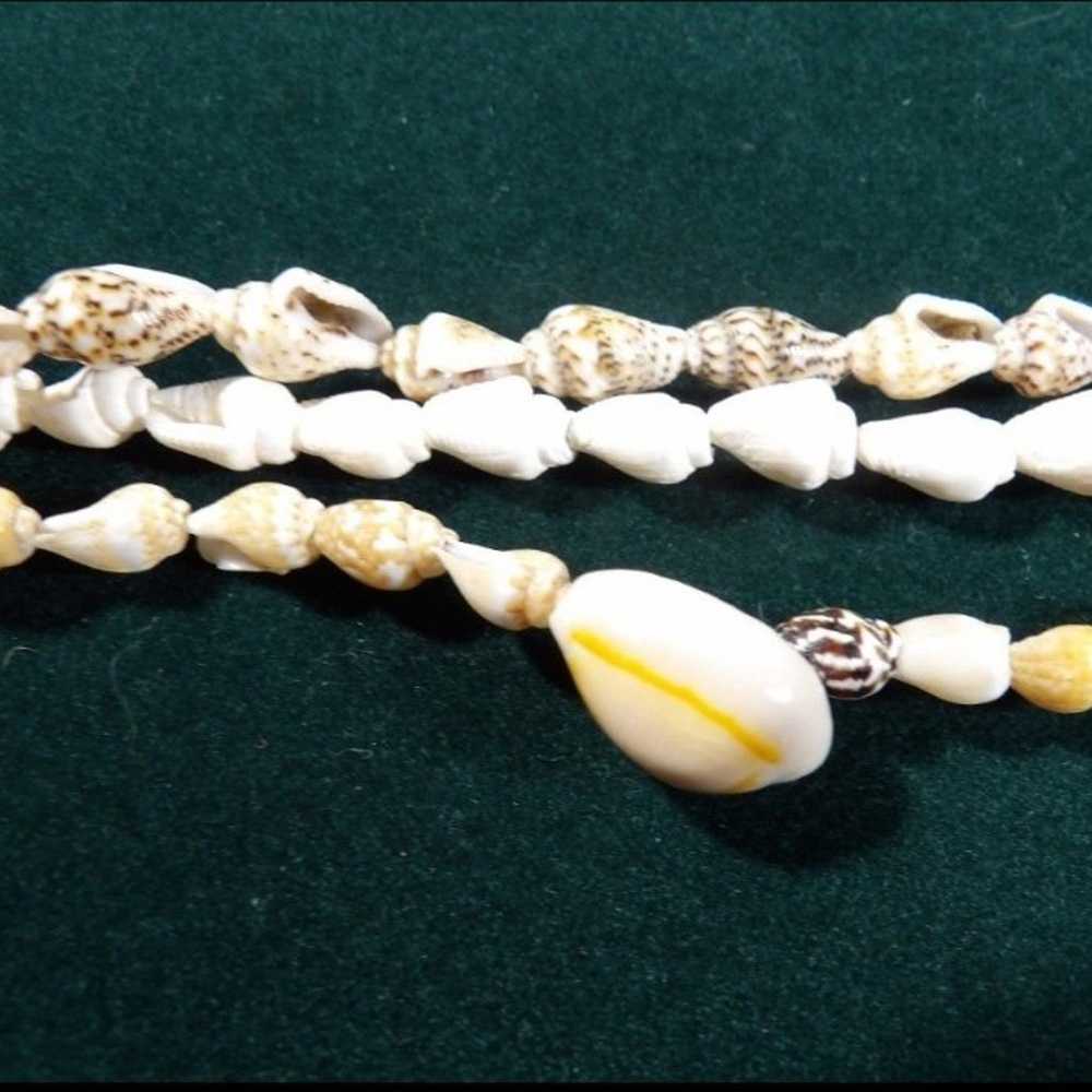 (3) Vintage Necklaces Sea Shell 18" - image 5