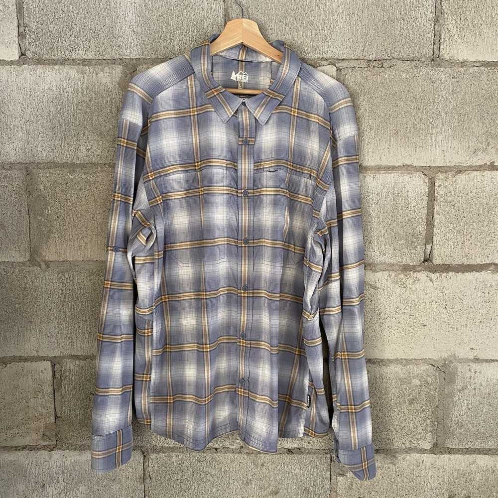 Rei REI Coop Shirt Men Large Blue Plaid Window St… - image 11