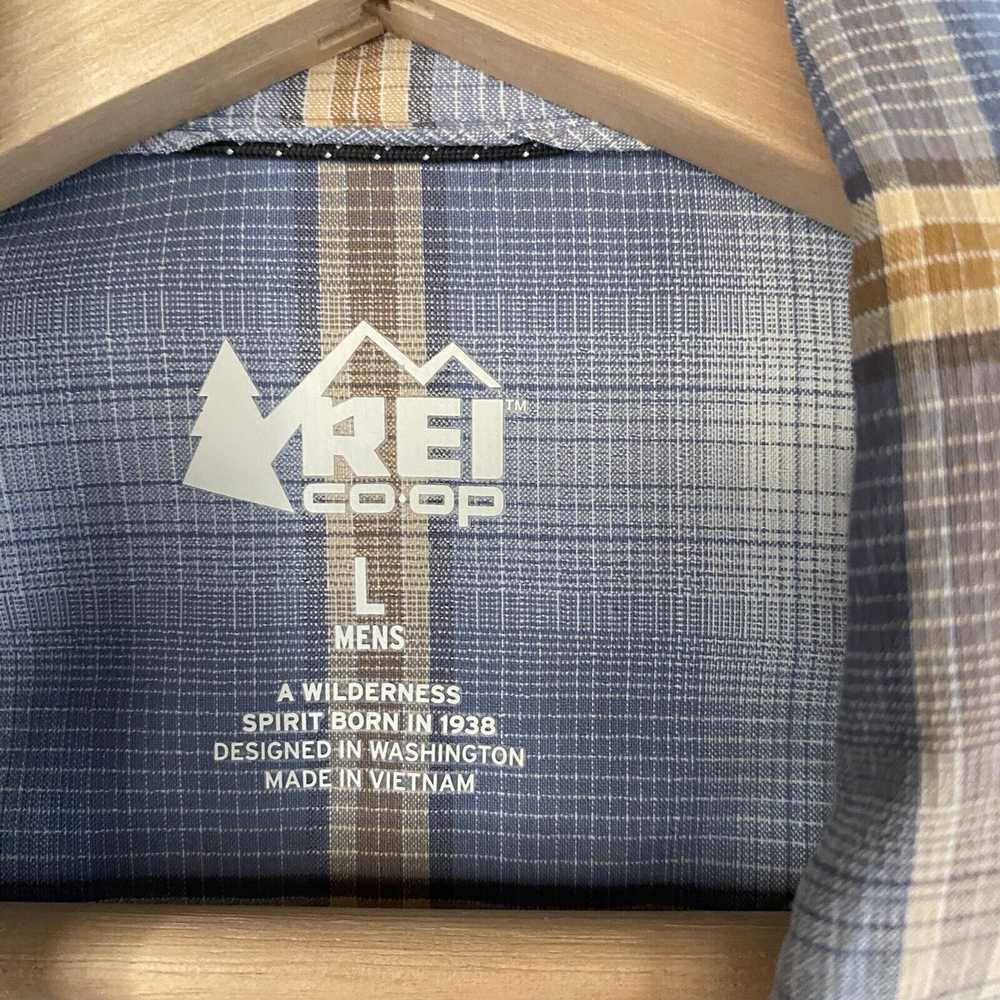 Rei REI Coop Shirt Men Large Blue Plaid Window St… - image 4