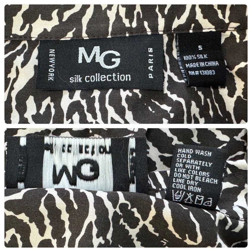 Other MG SILK Collection Zebra Print Collared Min… - image 10