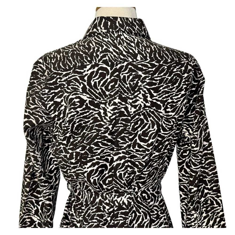 Other MG SILK Collection Zebra Print Collared Min… - image 5