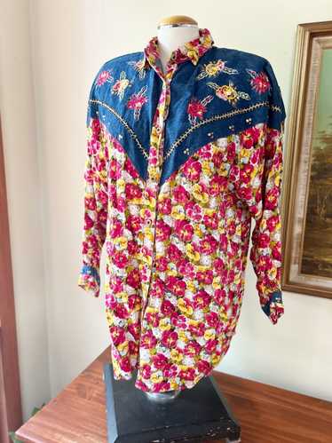 Vintage Vintage Oversized Jane Ashley Floral Sequi