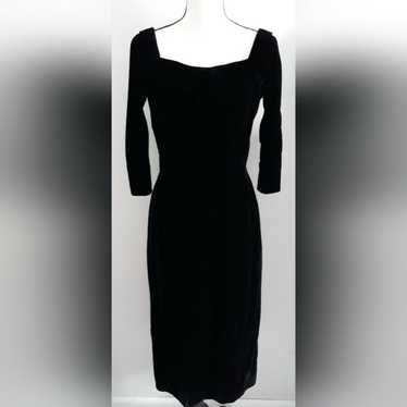 Vintage VTG 1950s Suzy Perette Velvet Midi Dress