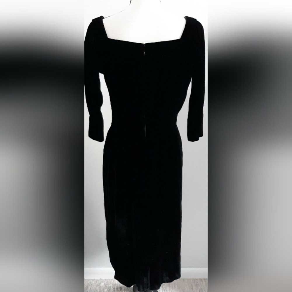 Vintage VTG 1950s Suzy Perette Velvet Midi Dress - image 4