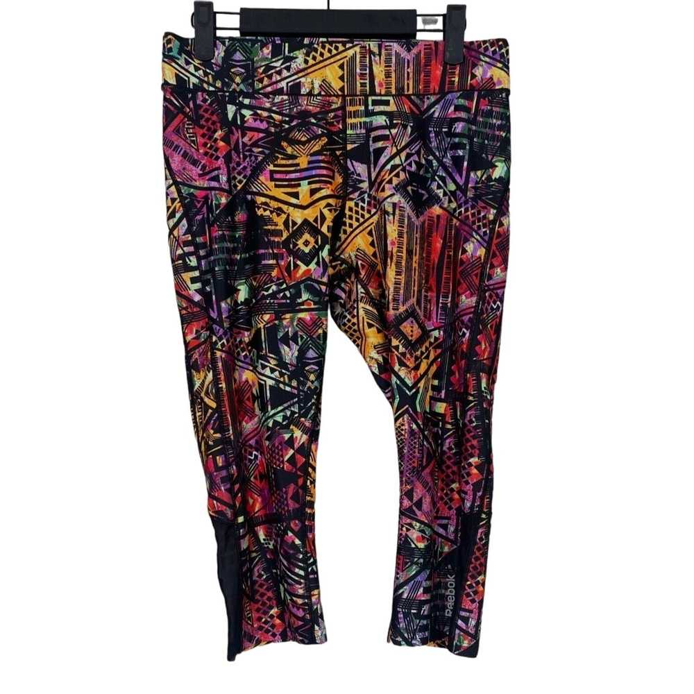 Reebok Reebok Y2K Style Novelty Capri Legging Pan… - image 1