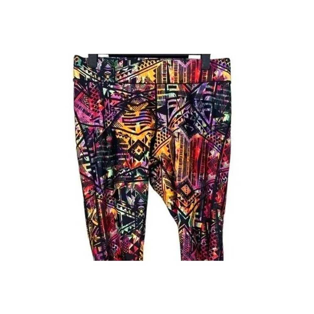 Reebok Reebok Y2K Style Novelty Capri Legging Pan… - image 2