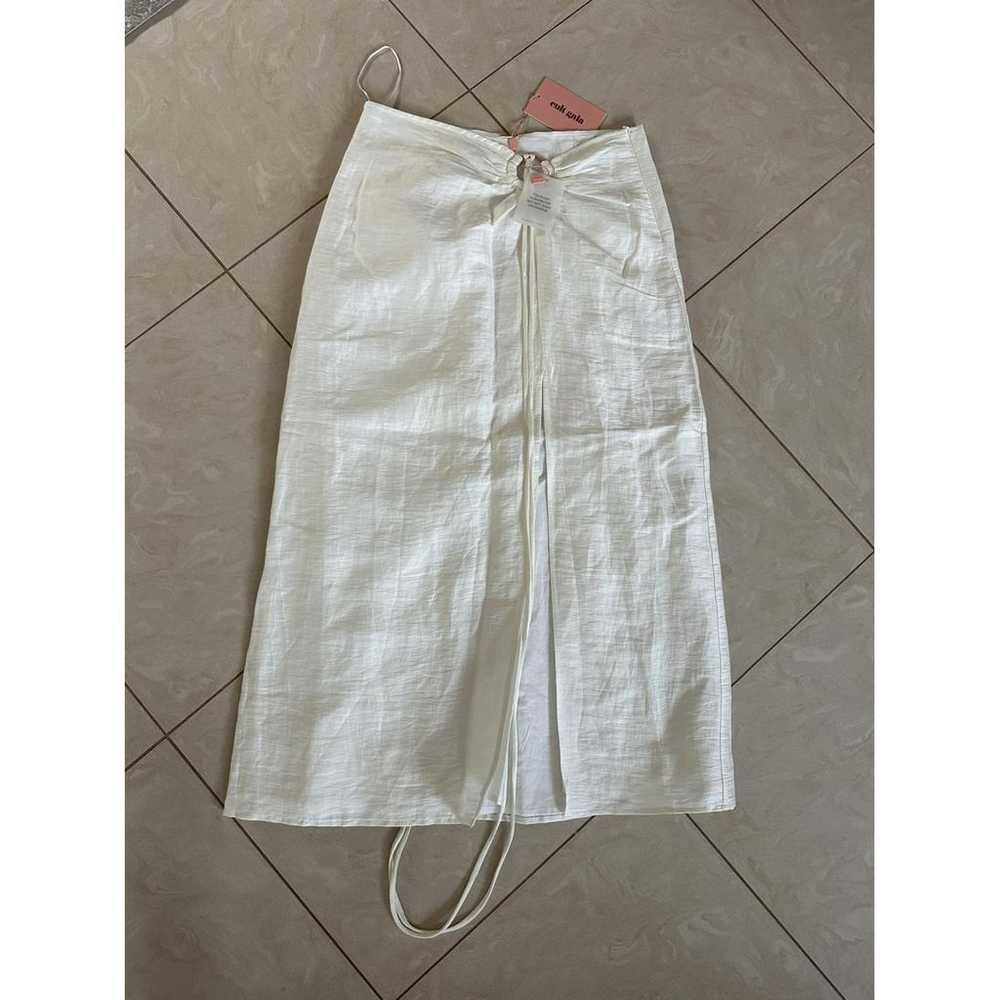 Cult Gaia Linen mid-length skirt - image 9