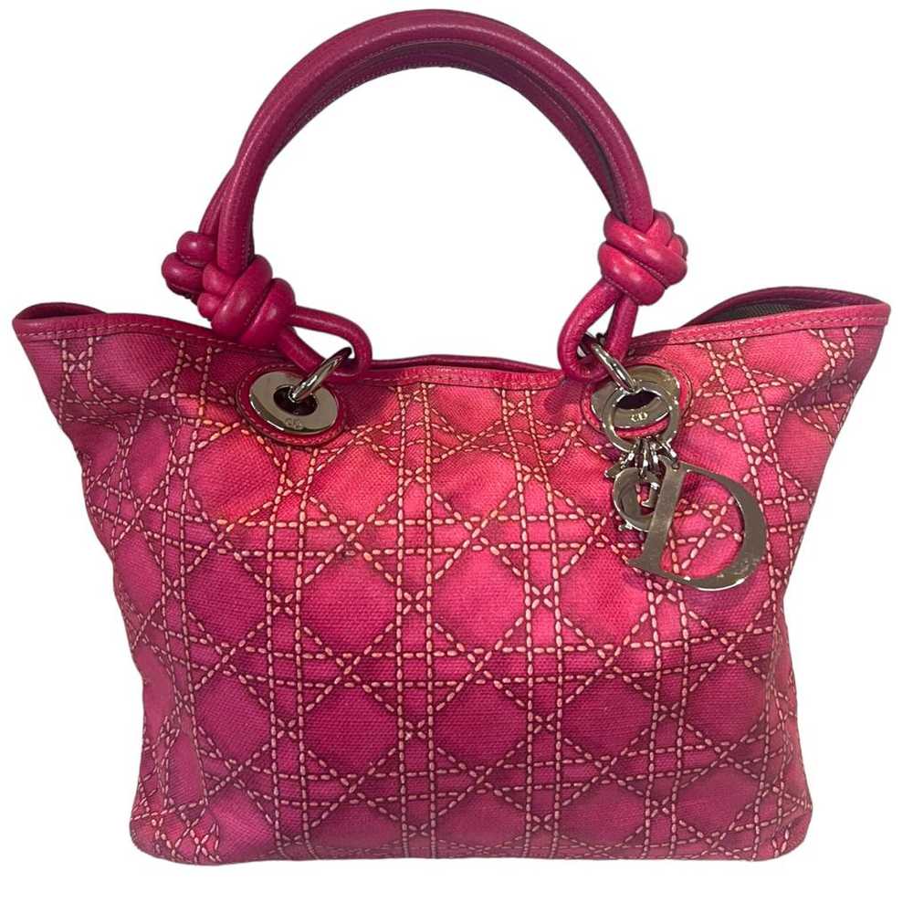 Dior Lady Dior cloth handbag - image 2