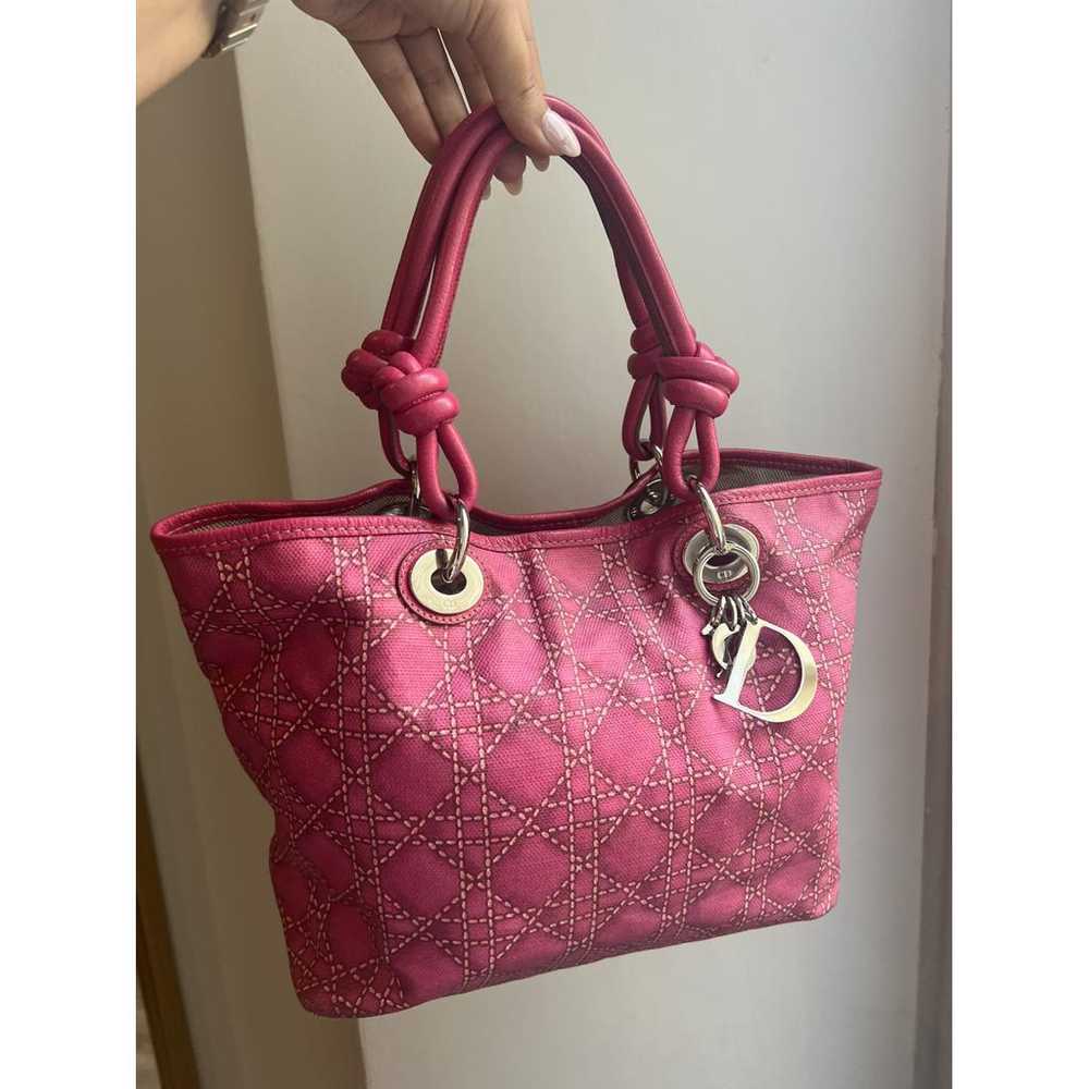 Dior Lady Dior cloth handbag - image 5