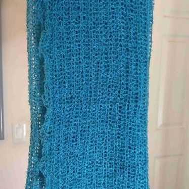 Specialty House Womens Turquoise Intricate Knit S… - image 1