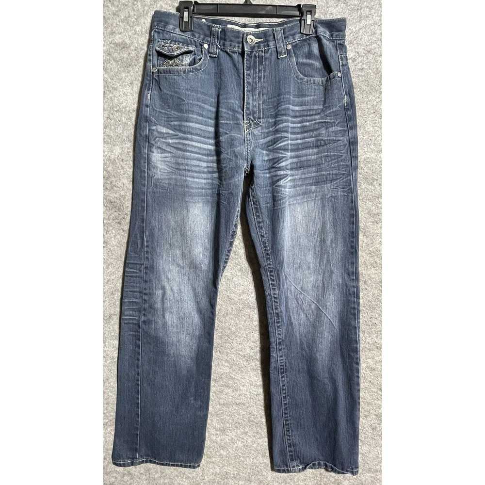 Other Vintage Chams Jeans Mens 34 Blue Embroidere… - image 1