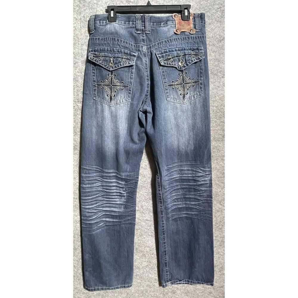 Other Vintage Chams Jeans Mens 34 Blue Embroidere… - image 2