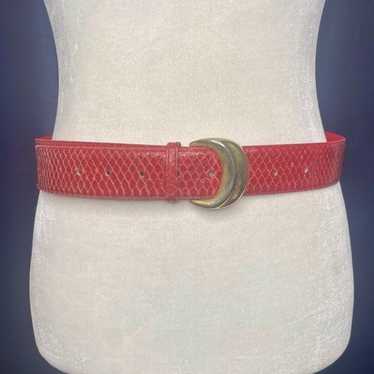 80s Snakeskin Belt - image 1