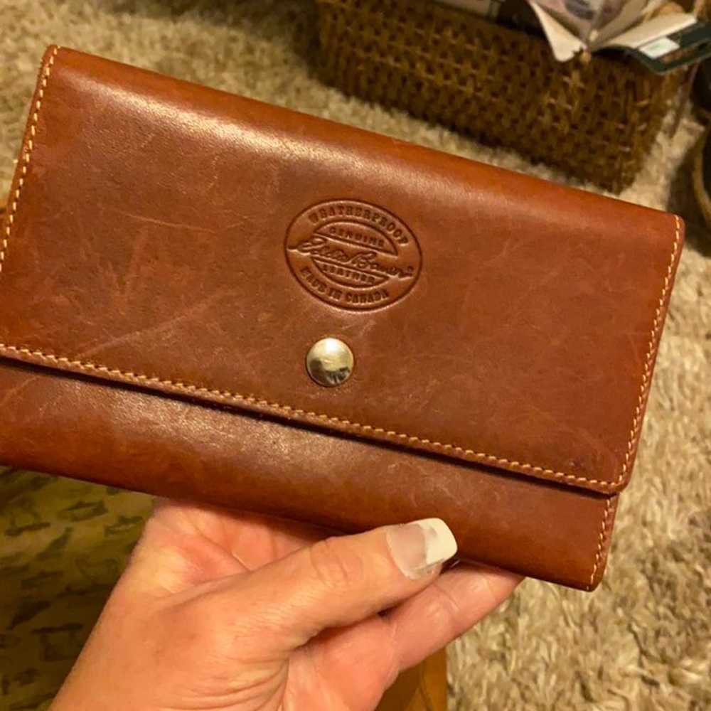 eddie bauer leather vintage wallet new - image 1