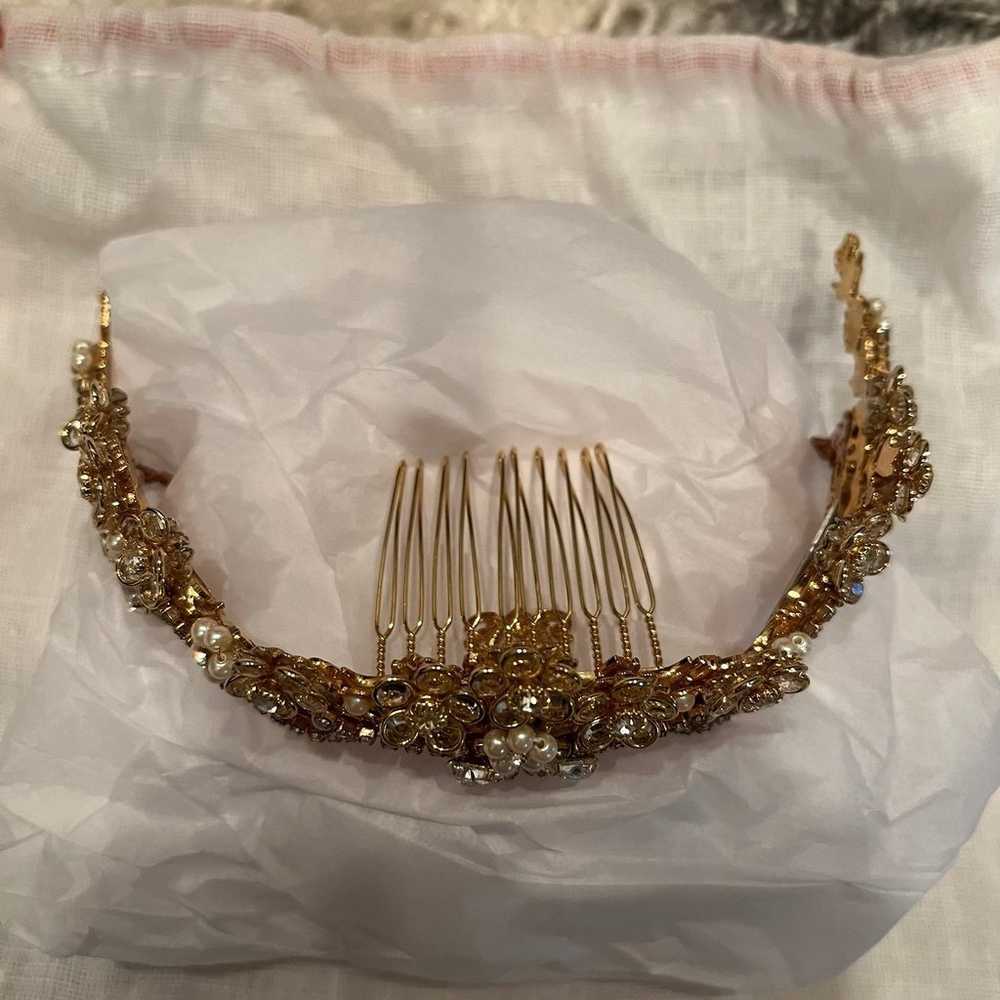 Vintage Embellished Tiara - image 3