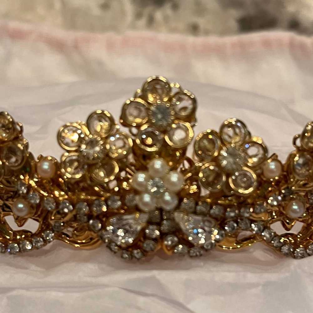 Vintage Embellished Tiara - image 4