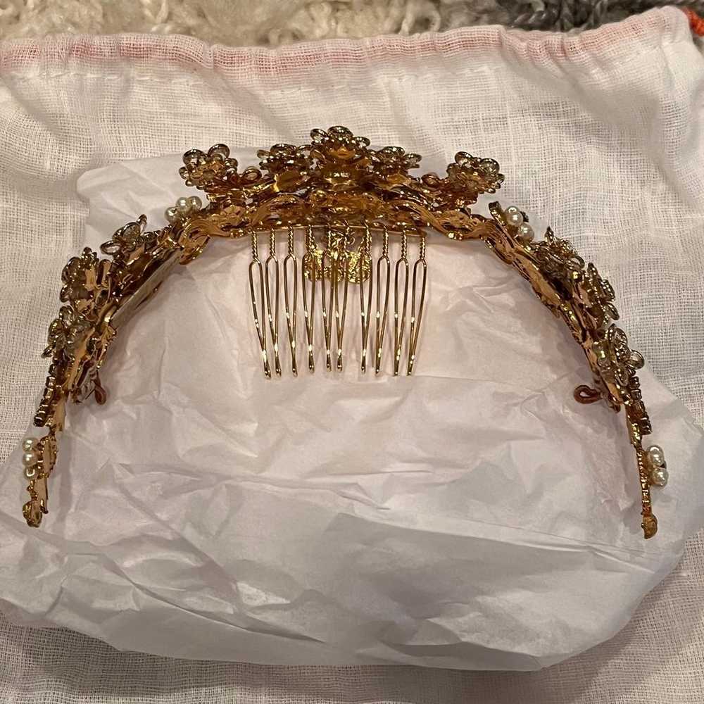 Vintage Embellished Tiara - image 5