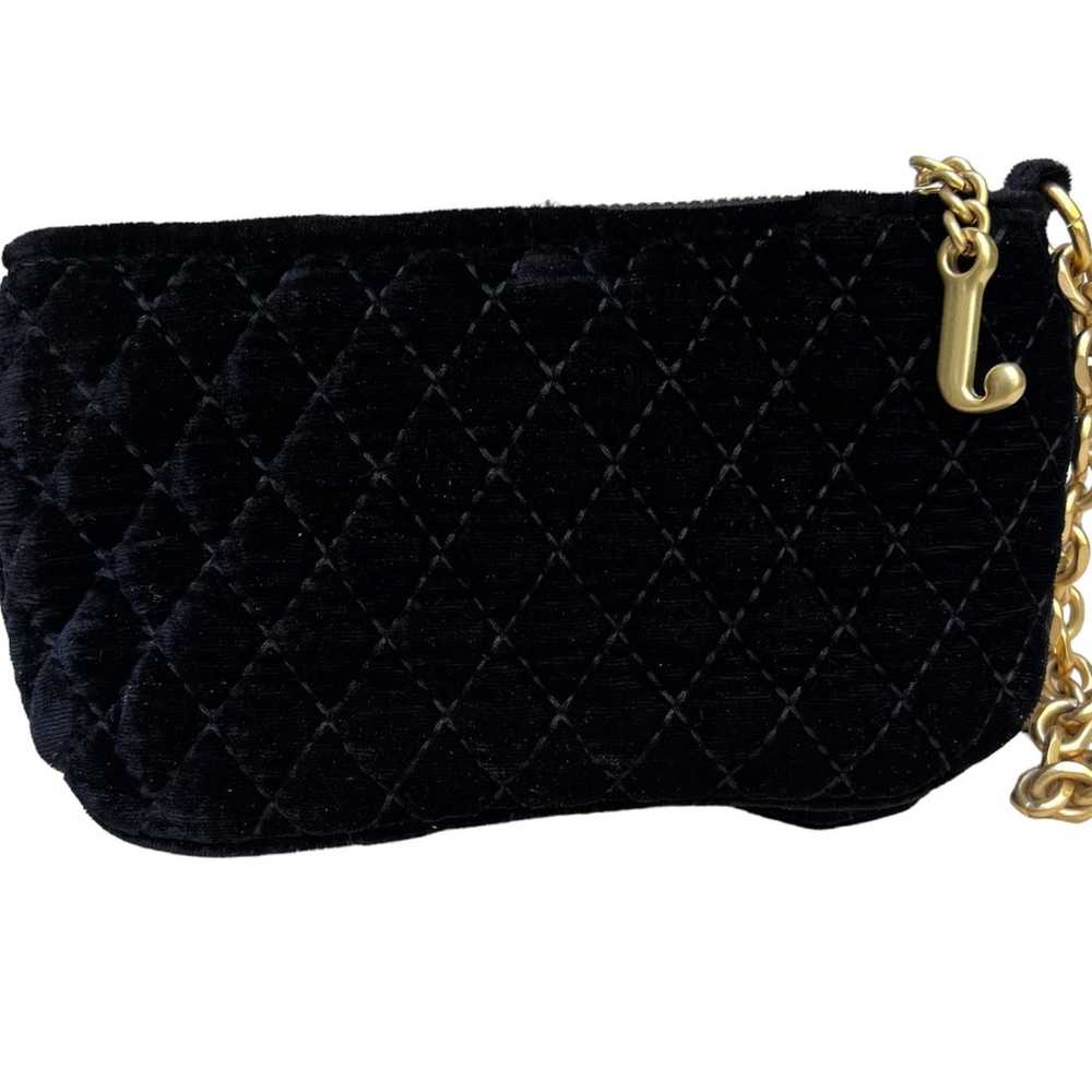 Juicy Couture Wristlet Clutch Vintage Black Velve… - image 2