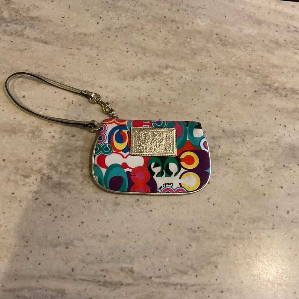 Coach wristlet colorful signature C EXCELLENT CON… - image 1