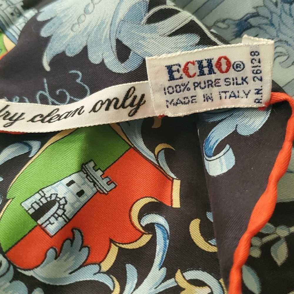 Vintage  echo silk scarf - image 5