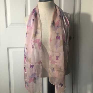 Vintage Echo Silk Butterfly Scarf - image 1