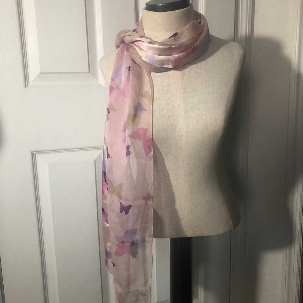 Vintage Echo Silk Butterfly Scarf - image 2