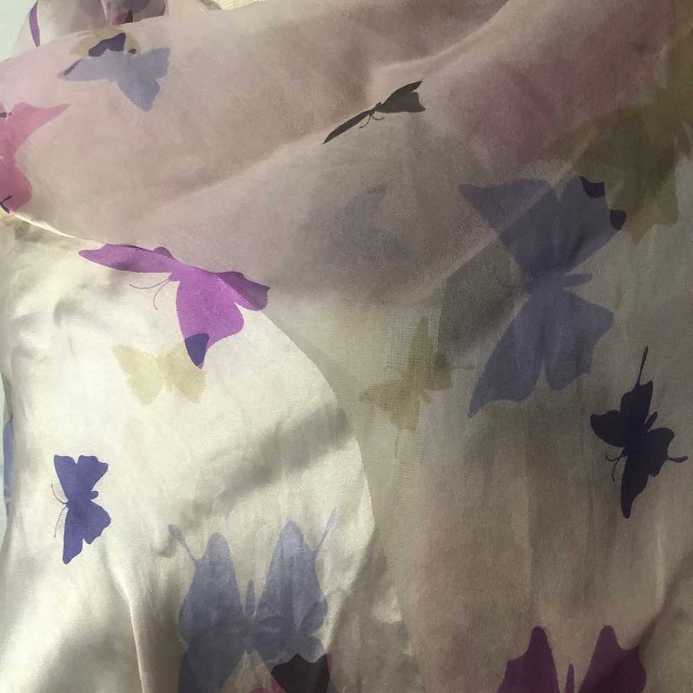 Vintage Echo Silk Butterfly Scarf - image 6