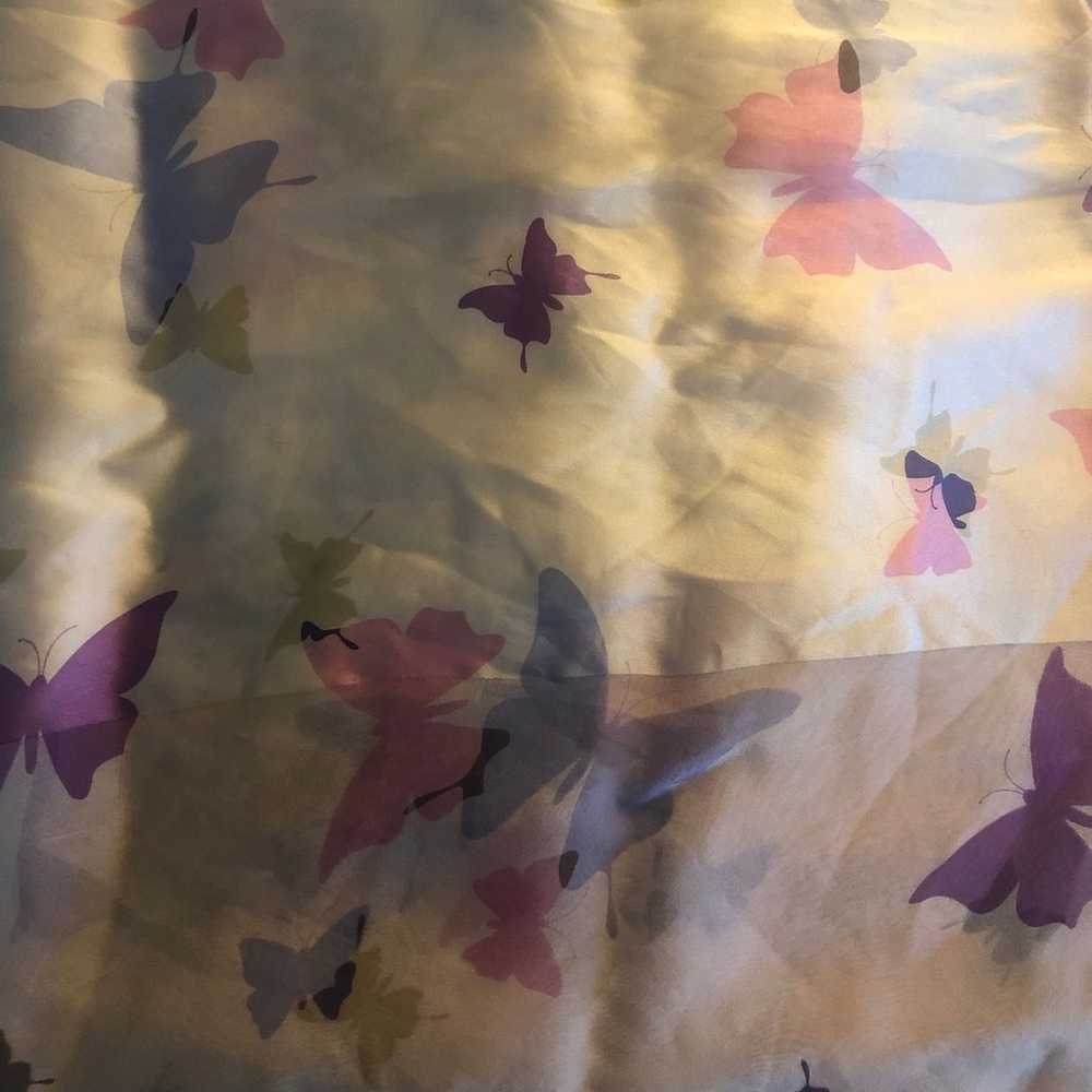 Vintage Echo Silk Butterfly Scarf - image 7