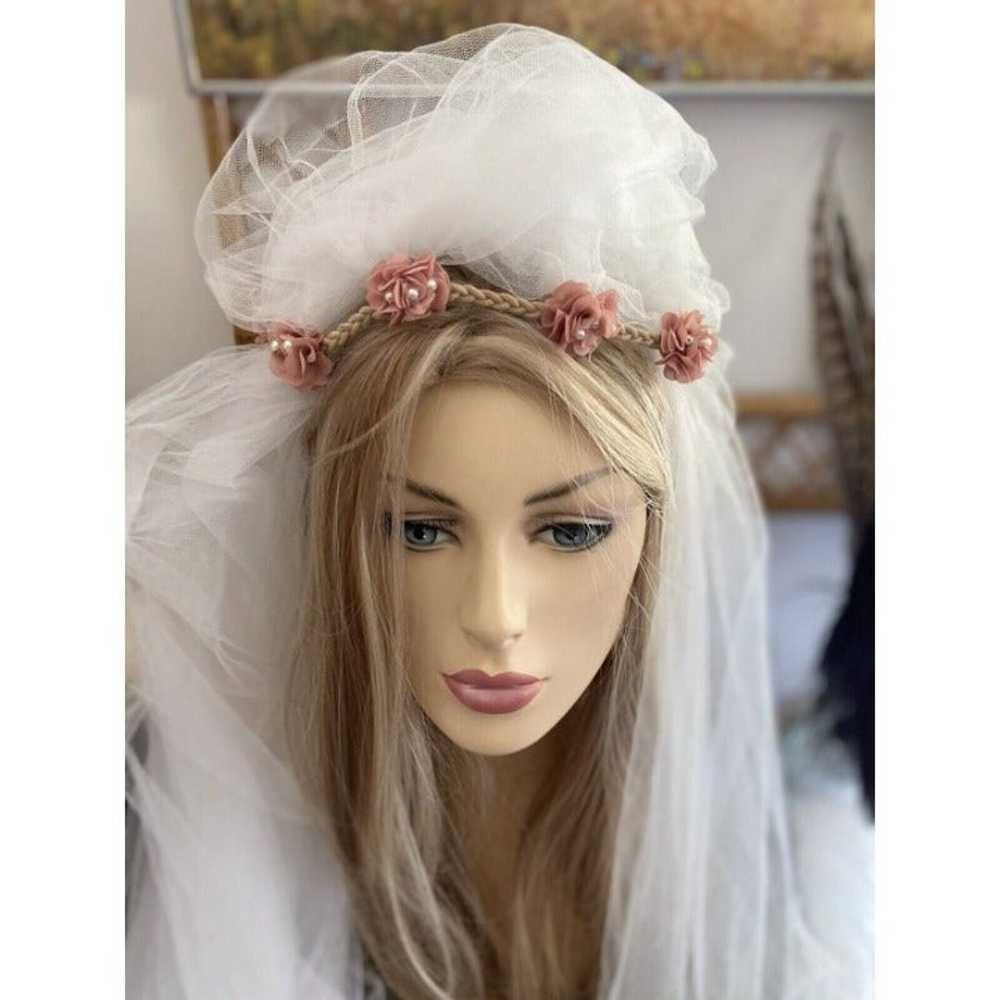 Vintage 1970s Bridal Wedding Tiara Crown Headpiec… - image 4