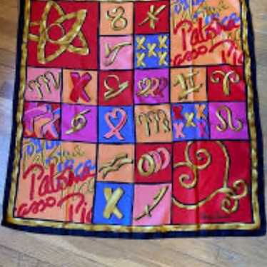 PALOMA PICASO LARGE VINTAGE MULTICOLORED SCARF - image 1