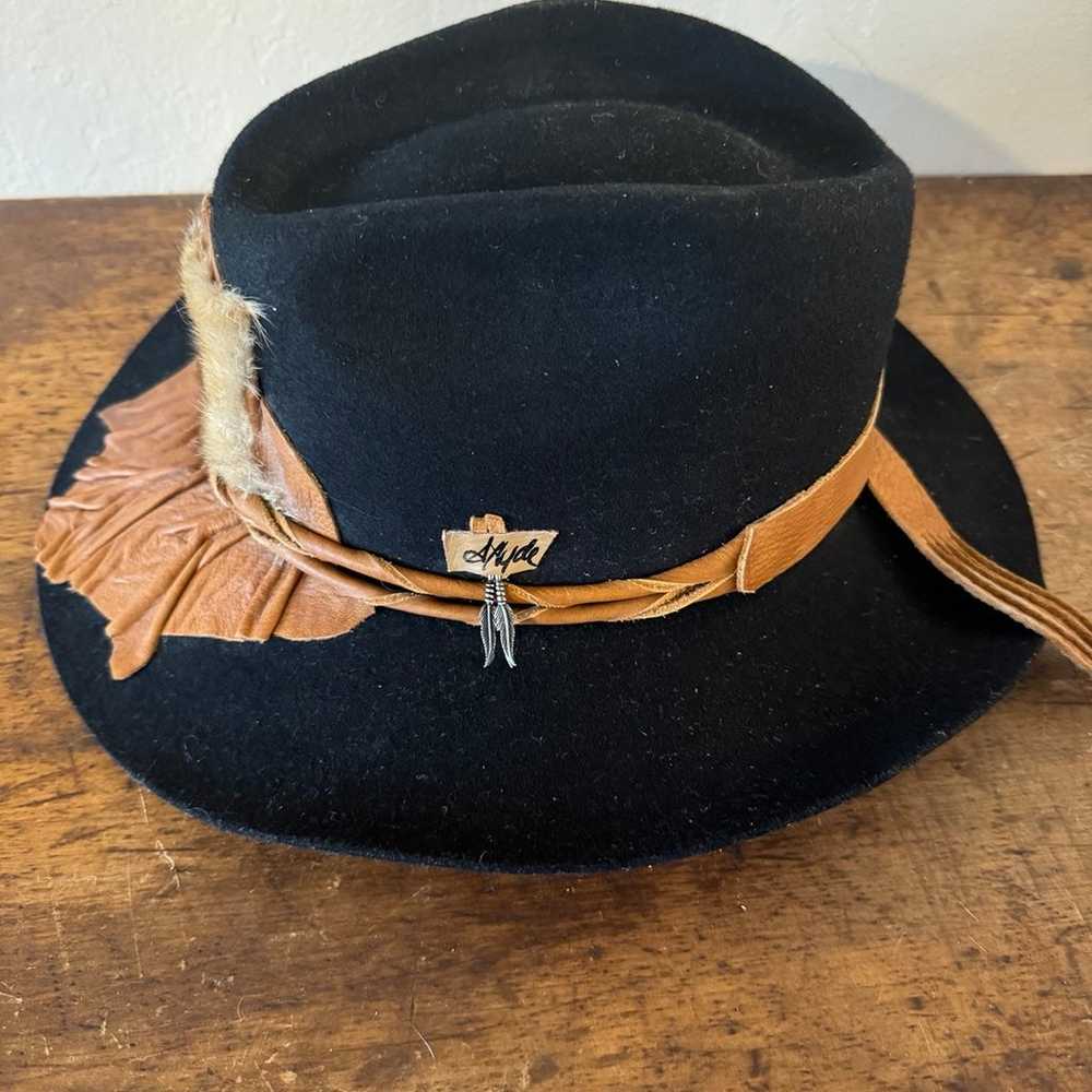 S. Hyde Cowboy Hat 1990 Signature Collection Blac… - image 3