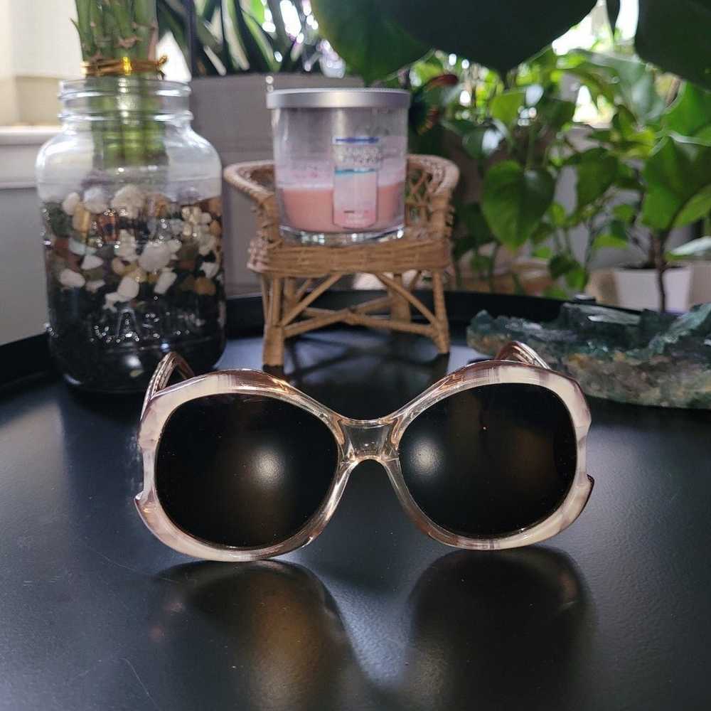 Vintage 70s Diane Von Furstenberg Sunglasses, Amb… - image 3