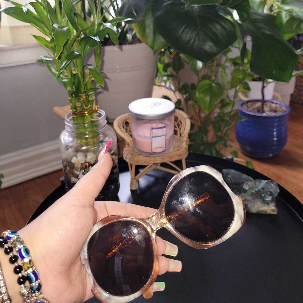 Vintage 70s Diane Von Furstenberg Sunglasses, Amb… - image 9