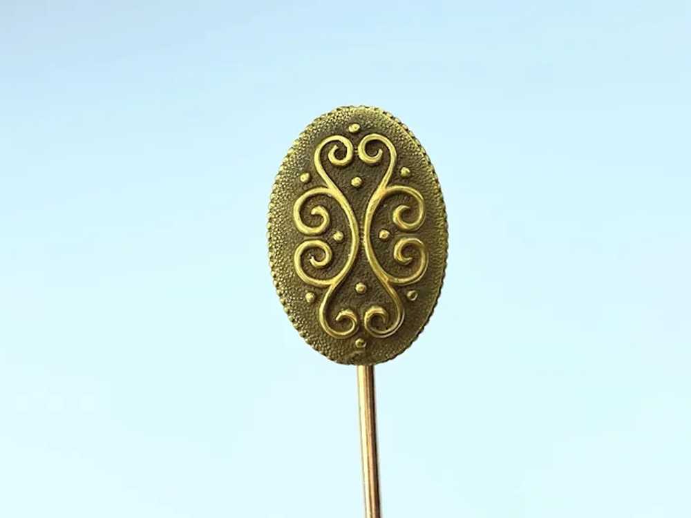 Antique 18 Karat gold stick pin by Day, Clark & C… - image 3