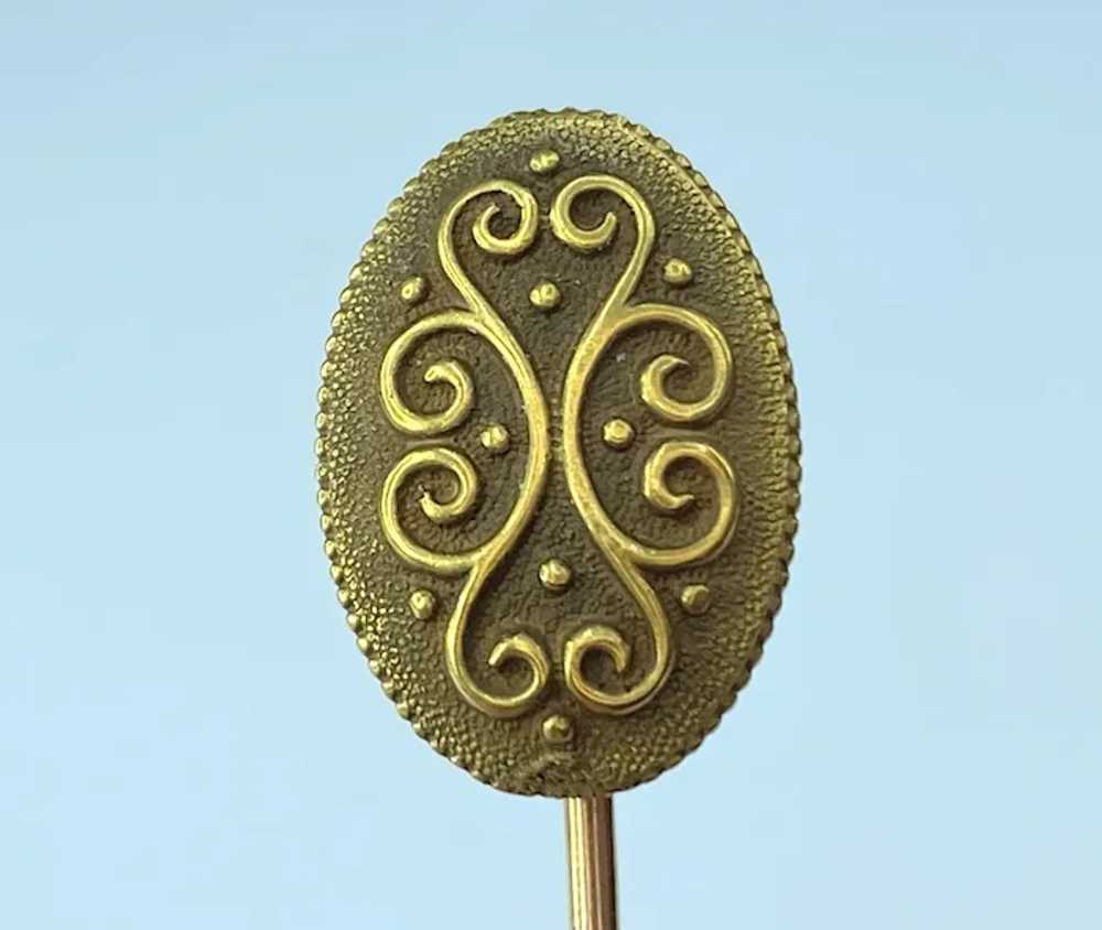 Antique 18 Karat gold stick pin by Day, Clark & C… - image 6