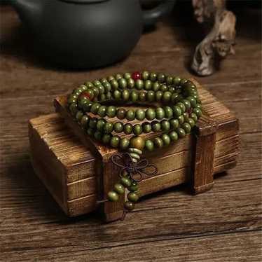 Handmade × Jewelry × Streetwear Green Bead Bracel… - image 1