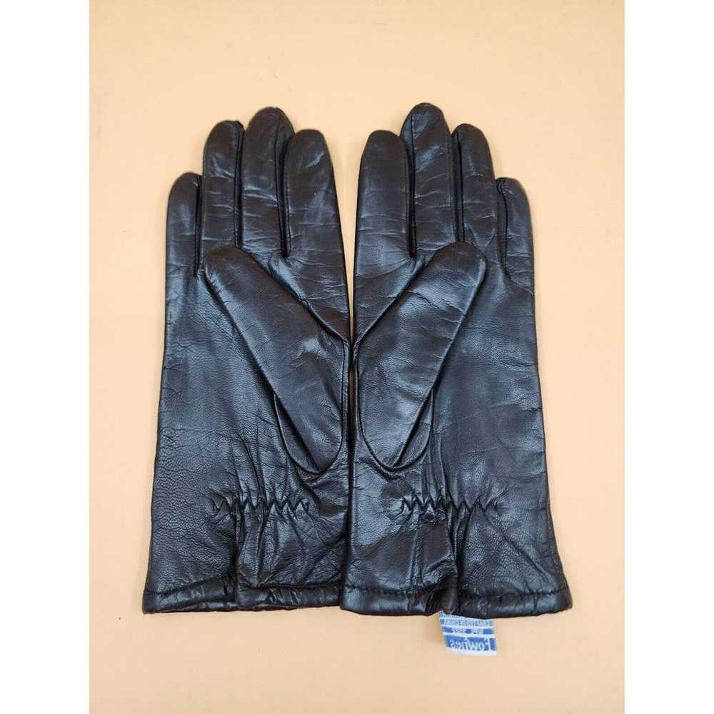 VINTAGE Fownes Womens Sz 7 Black Leather Driving … - image 4