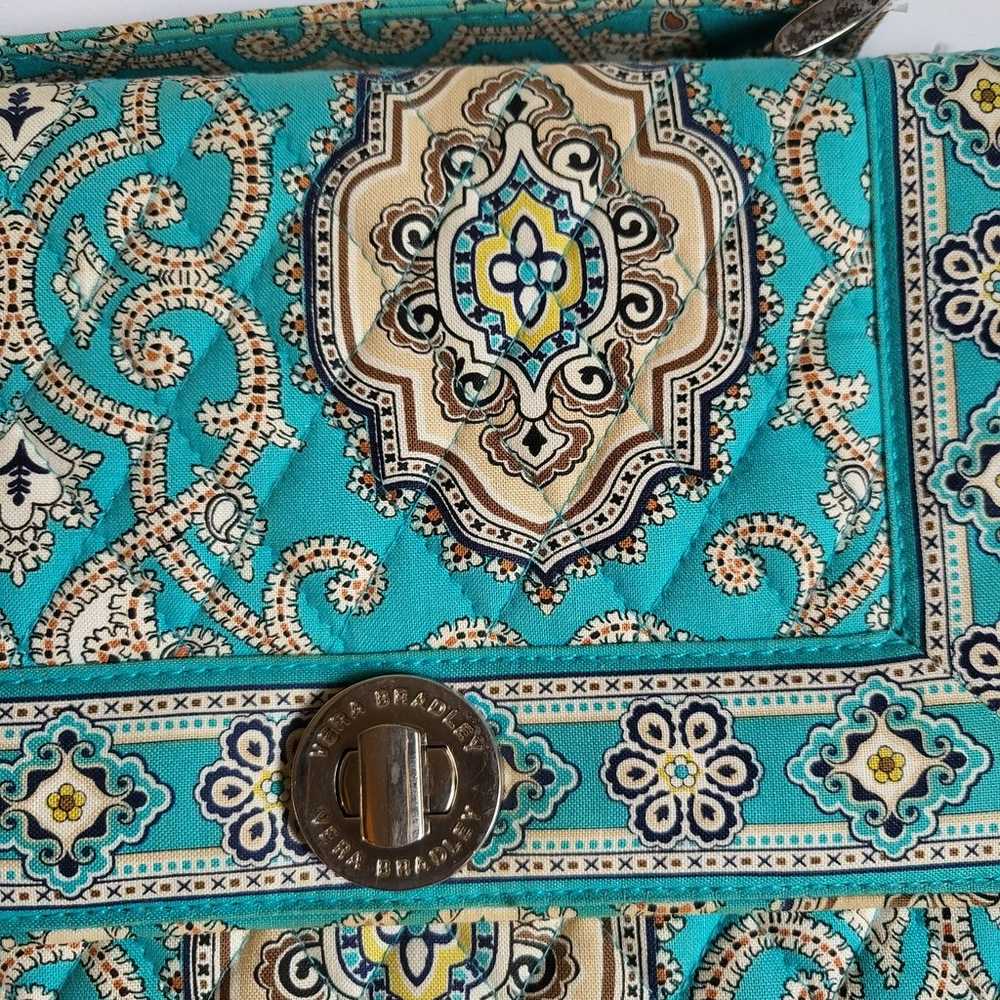 Vera Bradley~Julia Logo Turn Lock~Turquoise/Brown… - image 3