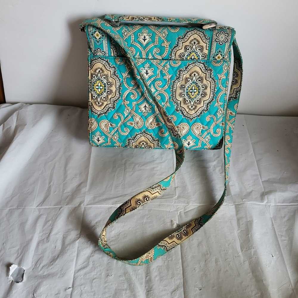 Vera Bradley~Julia Logo Turn Lock~Turquoise/Brown… - image 5