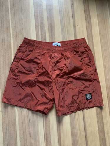 Stone Island Orange Econyl Swim Shorts Large