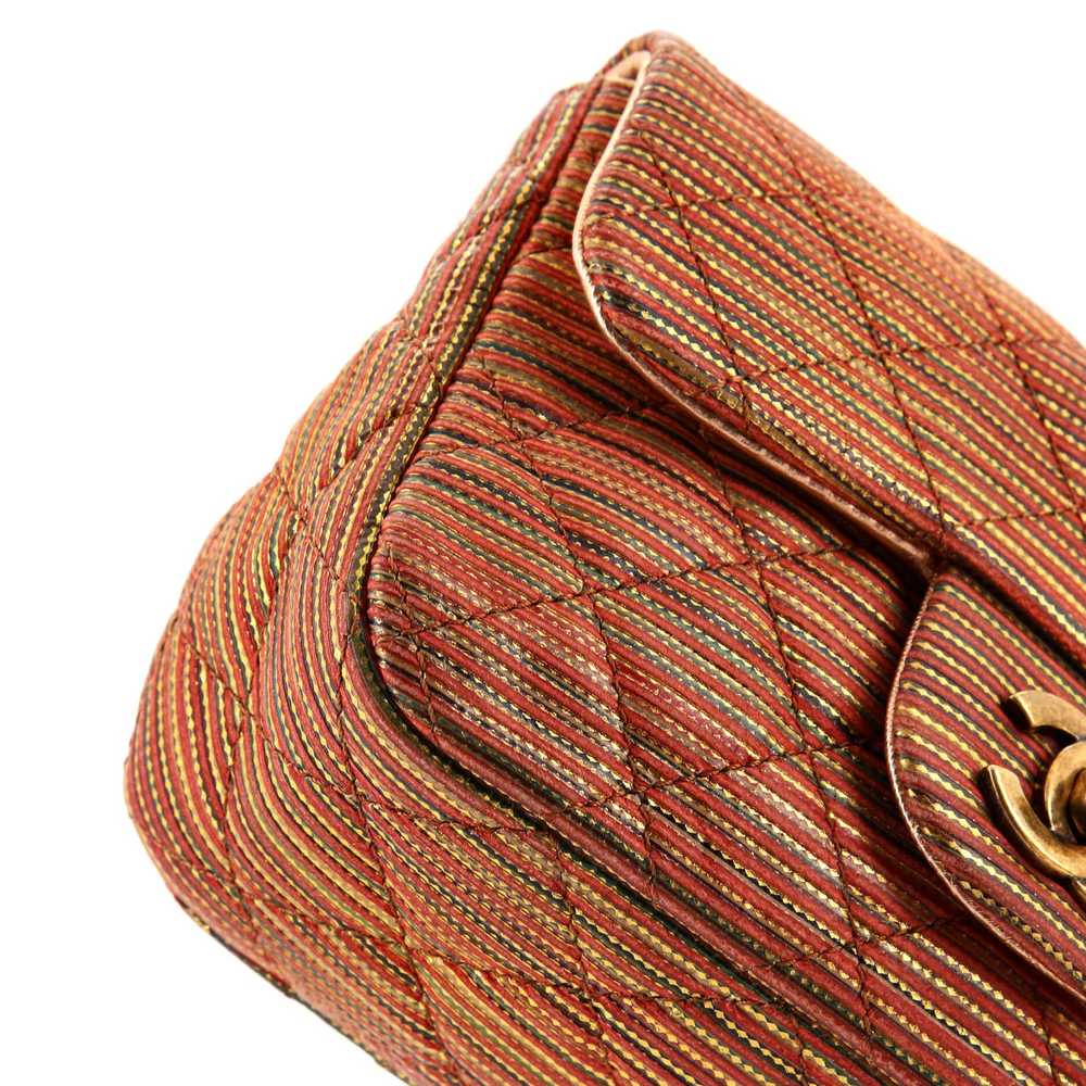 CHANEL Multicolor Stripe Flap Bag Raffia Effect B… - image 7