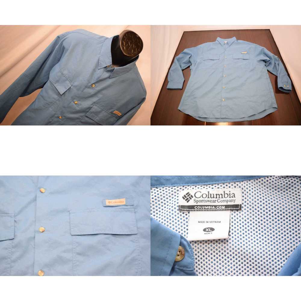 Vintage 25601 Mens Columbia Vented Blue Button Up… - image 4