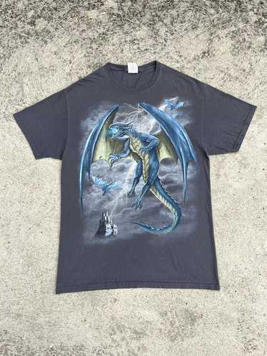 Vintage Vintage Y2K Gothic Dragons T-Shirt - image 1