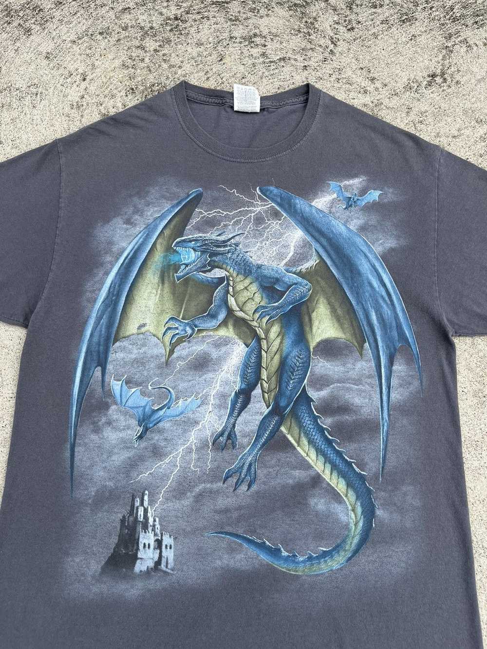 Vintage Vintage Y2K Gothic Dragons T-Shirt - image 2