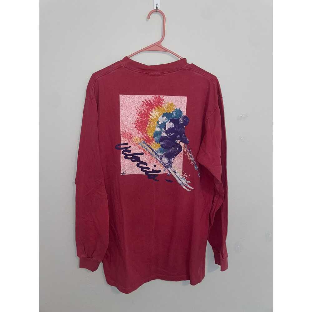 Vintage 90s Boyne Mt. Ski Skiing Red Long Sleeve … - image 1