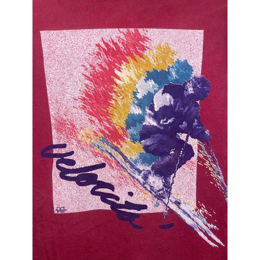 Vintage 90s Boyne Mt. Ski Skiing Red Long Sleeve … - image 7