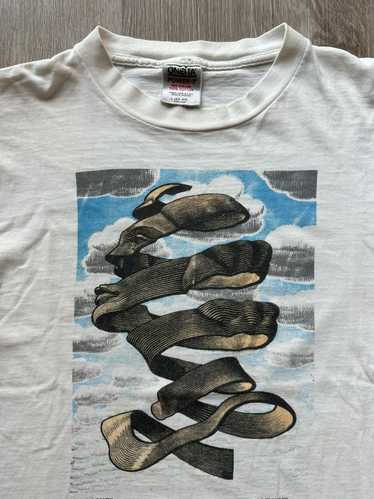 Art × Vintage Vintage MC Escher Ribbon Face Art Ts